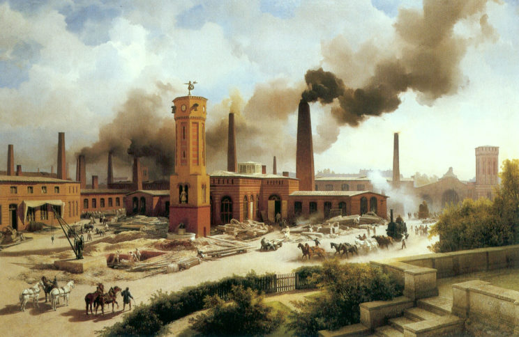 Industrielle Revolution Fabrik Gemälde